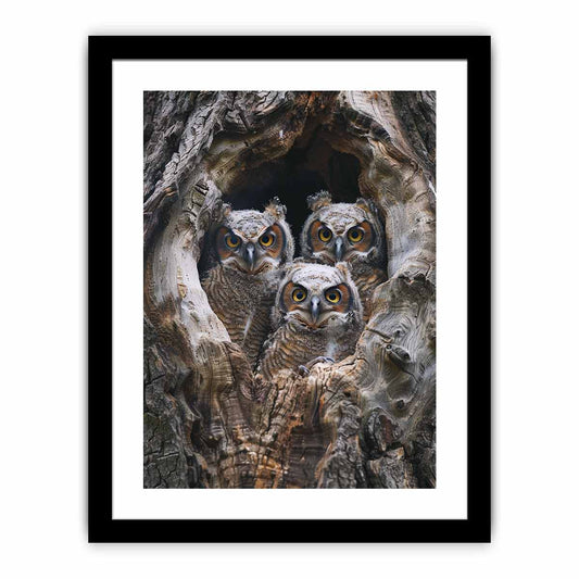 baby owls Framed Print