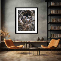baby owls Framed Print