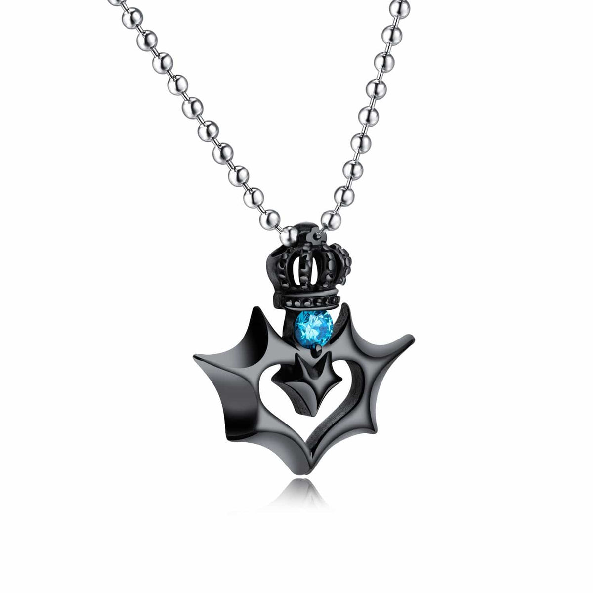 Stainless Steel King Queen Couple Necklace