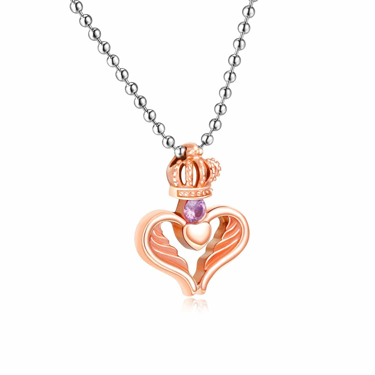 Stainless Steel King Queen Couple Necklace