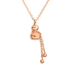 Stainless Steel Rose Gold Gourd Necklace