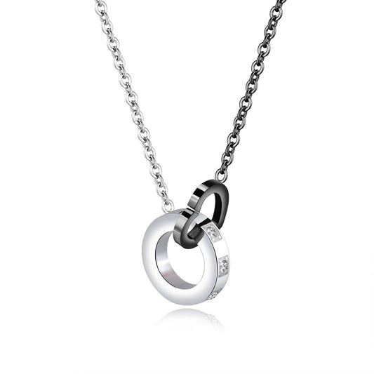 Love Asymmetric Stainless Steel Engagement Necklace For Women