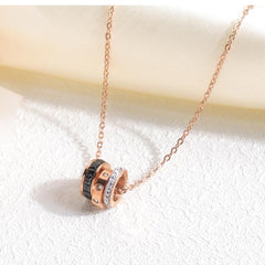 Rose Gold Triple Ring Necklace Necklace