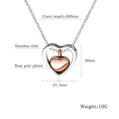 Stainless Steel Heart Urn Necklace