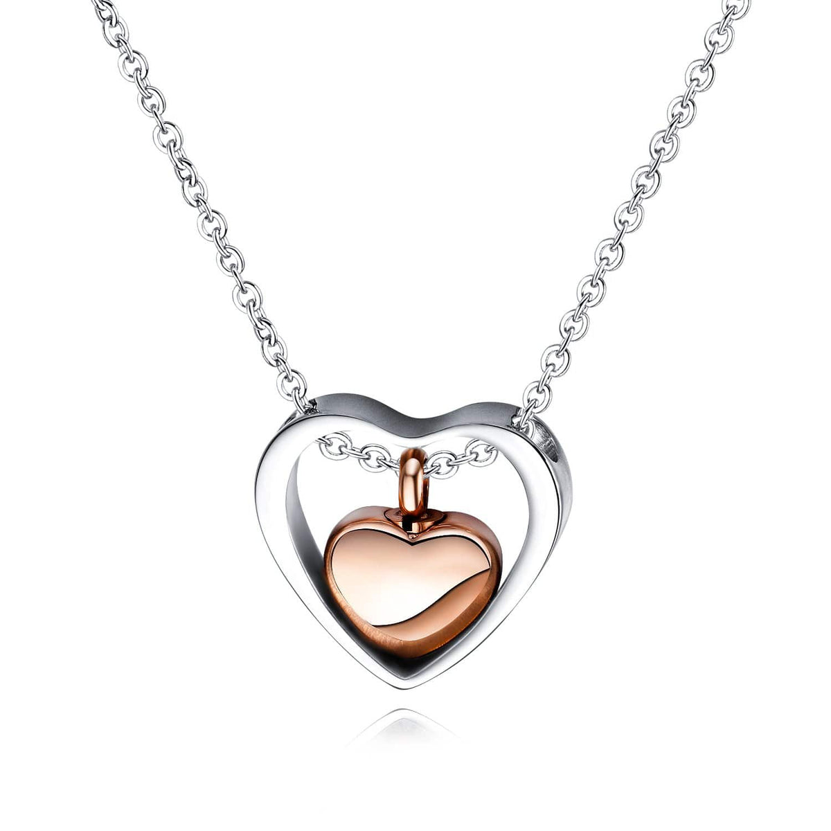 Stainless Steel Heart Urn Necklace