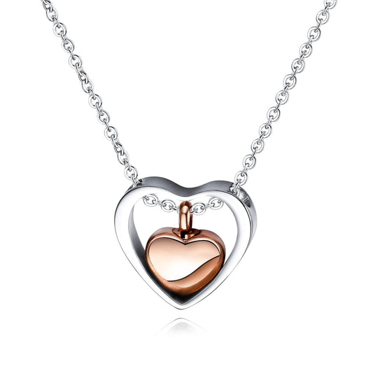 Stainless Steel Heart Urn Necklace