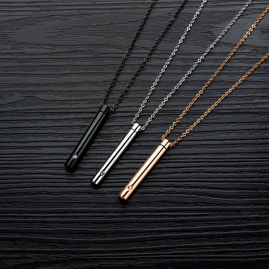 Stainless Steel Cremation Ashes Necklace