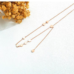 Steel Rose Gold Clavicle Chain Necklace