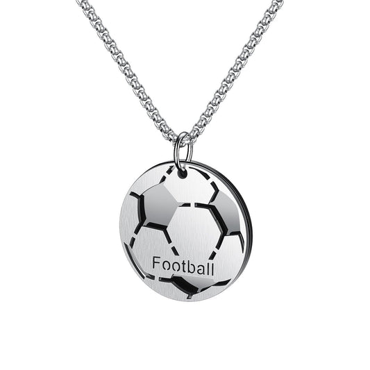 Stainless Steel Football Necklaces