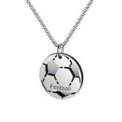 Stainless Steel Football Necklaces