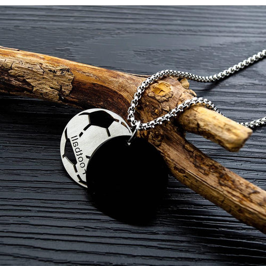 Stainless Steel Football Necklaces