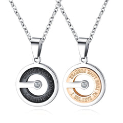 Stainless Steel Couple Friendship Necklaces