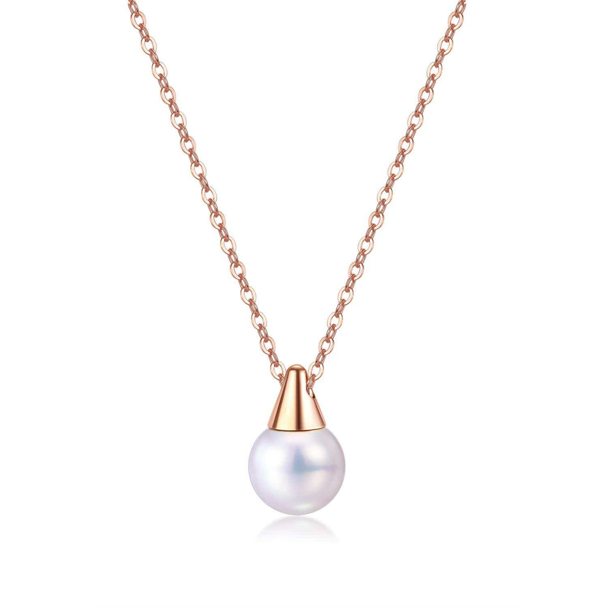 Rose Gold Pearl Necklace