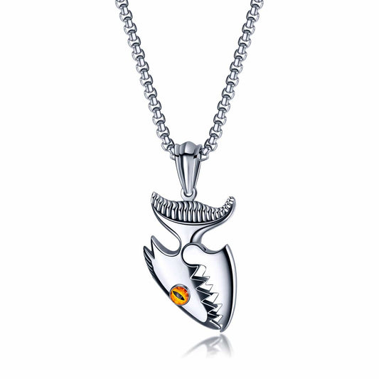 Stainless Steel Silver Shark Necklace