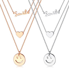 Stainless Steel Multi Layered Chain Necklace