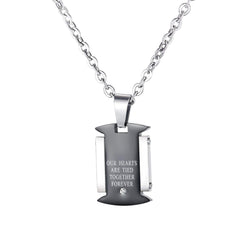 Stainless Steel Promise Necklace For Couple
