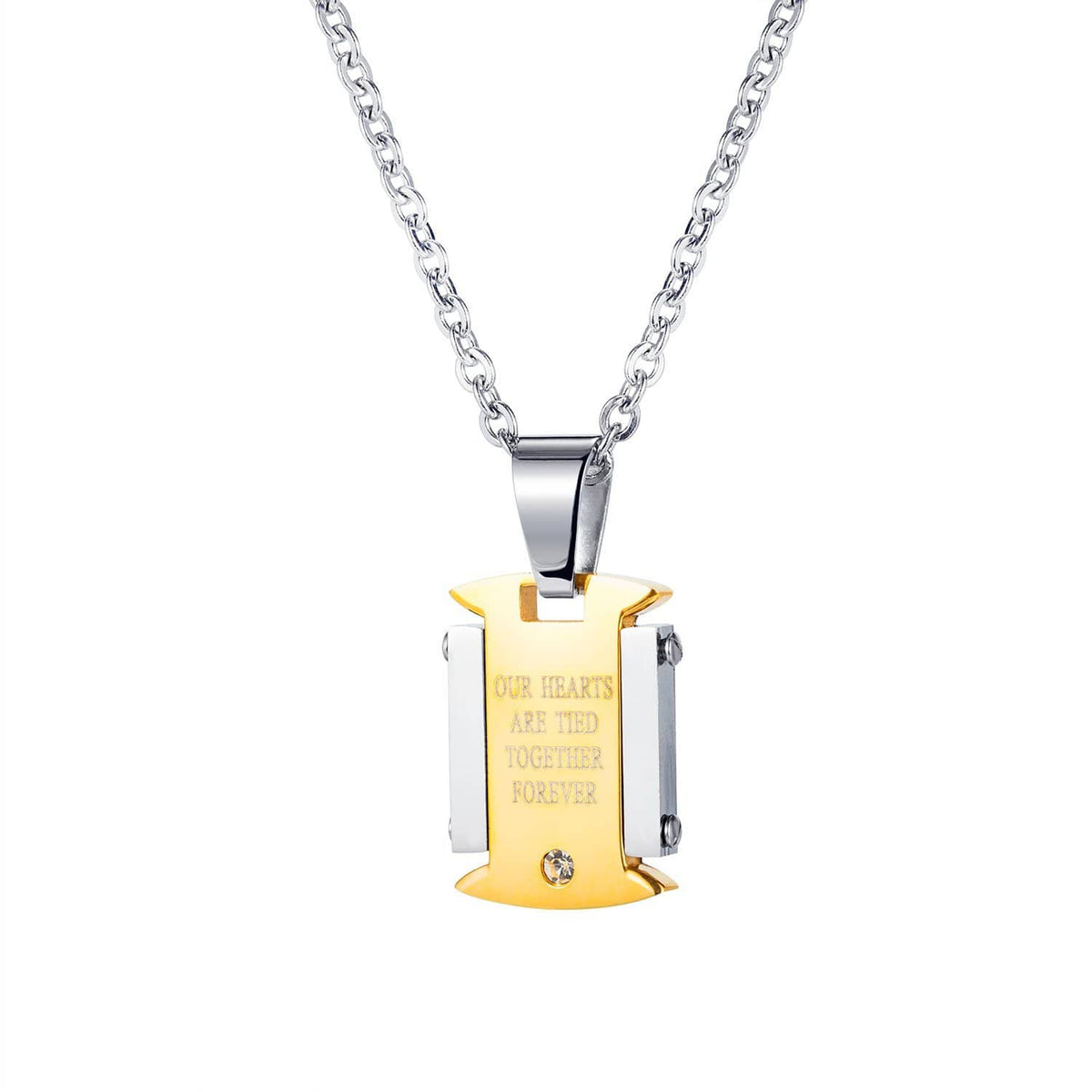 Stainless Steel Promise Necklace For Couple