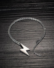 Stainless Steel Lightning Bolt Necklace
