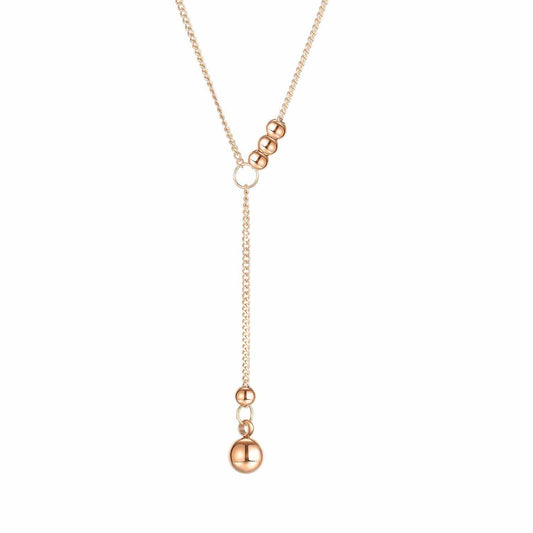 Steel Balls Y Shaped Necklace
