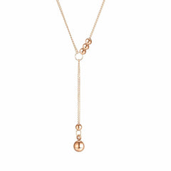 Steel Balls Y Shaped Necklace
