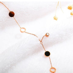 Stainless Steel Rose Gold Acrylic Anklet For Women