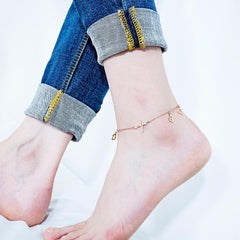 Stainless Steel Rose Gold Chain Anklet