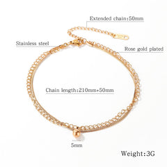 Stainless Steel Rose Gold Anklet