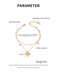 Stainless Steel Women Layer Chain Anklet