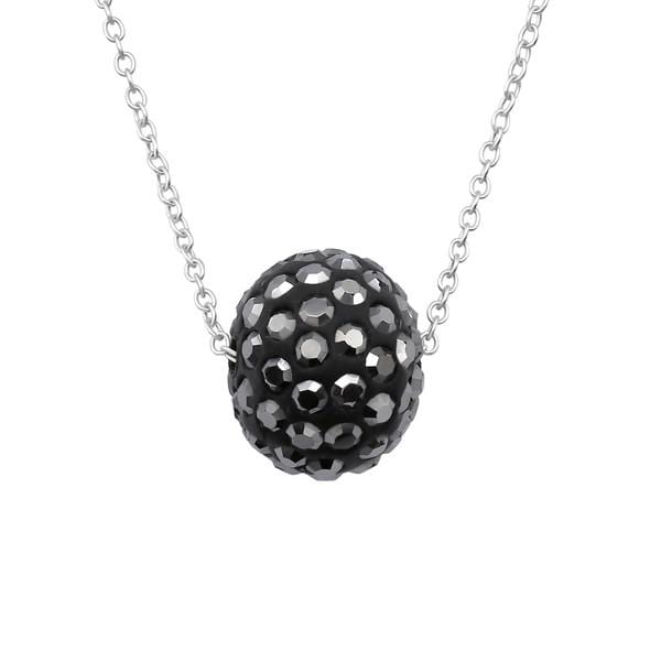 Silver  Ball Bracelet Hematite