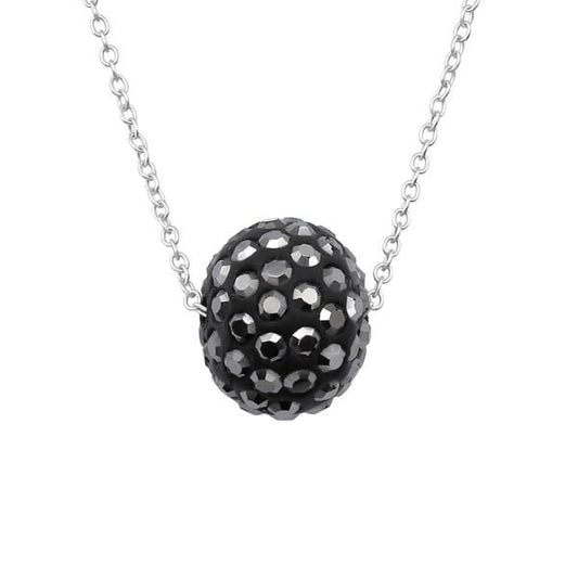 Silver  Ball Bracelet Hematite