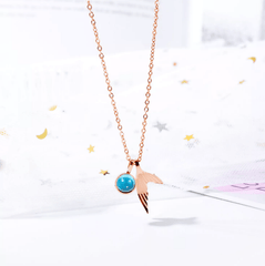 Rose Gold Mermaid Tail Necklace