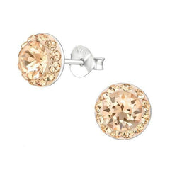 Sterling Silver Round Stud Earrings