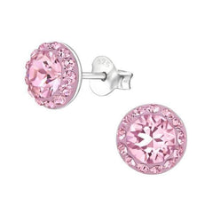 Sterling Silver Round Stud Earrings