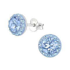 Sterling Silver Round Stud Earrings