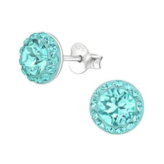 Sterling Silver Round Stud Earrings