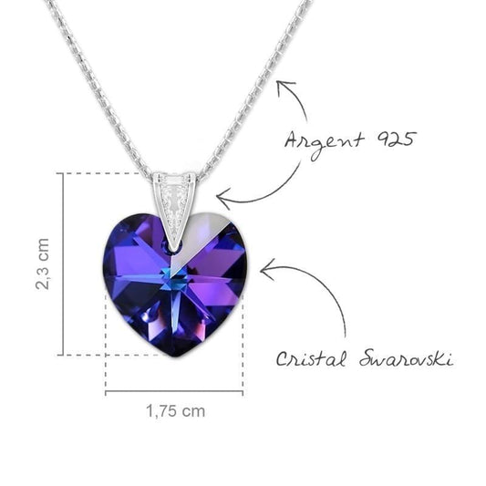    Heart  Jewellery Set Heliotrope