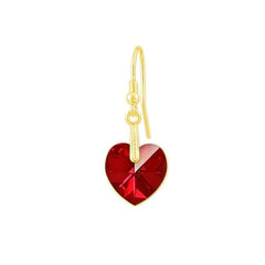 24K Gold Siam Heart Sterling Silver Jewellery Set
