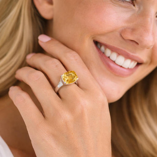yellow gemstone ring