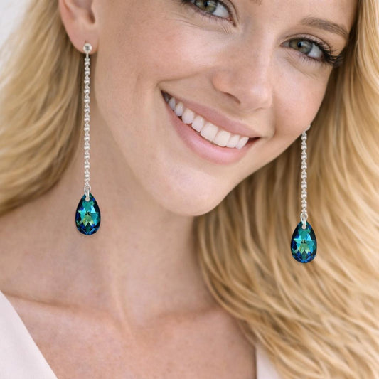  blue teardrop earrings