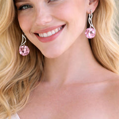 pink earrings