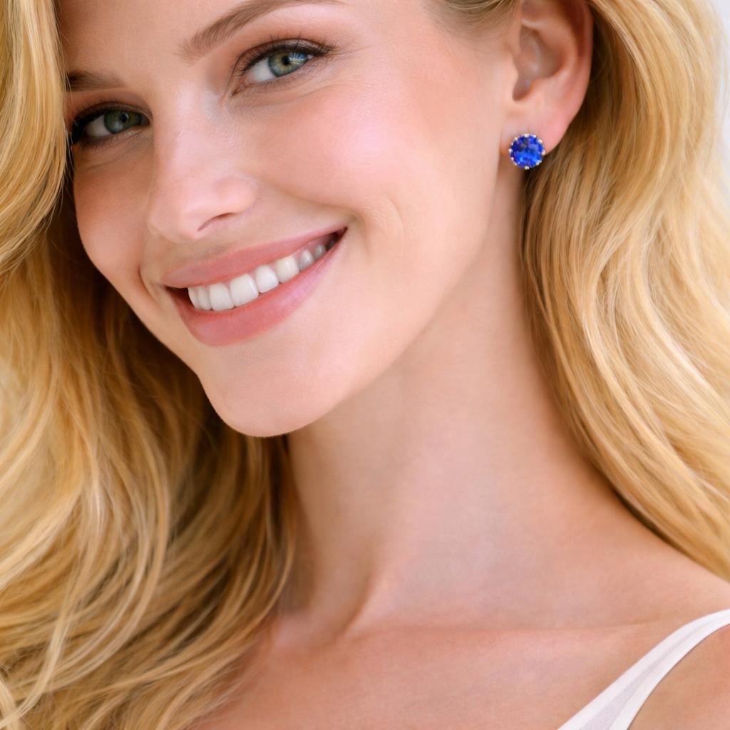 blue earrings