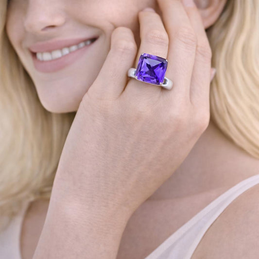 purple gemstone ring