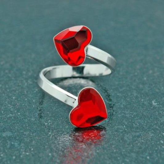 Hearts Light Siam Wedding Ring