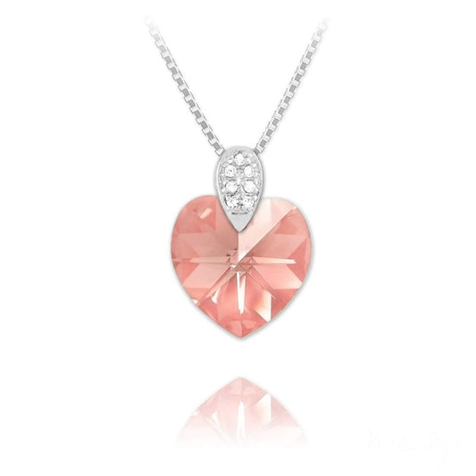 Silver Heart Rhodium Necklace for Women