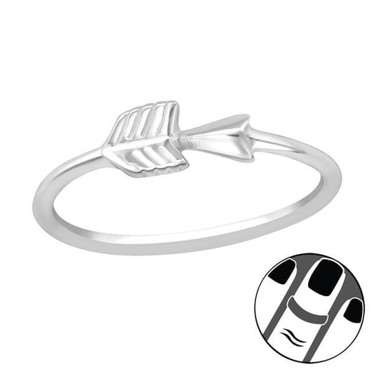 Silver Arrow Midi Ring
