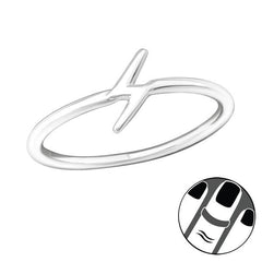 Silver Thunderbolt Midi Ring