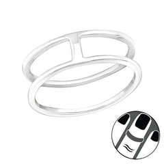 Silver Line Midi Ring