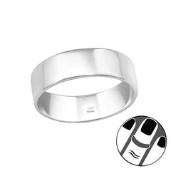 Silver Plain  Midi Ring