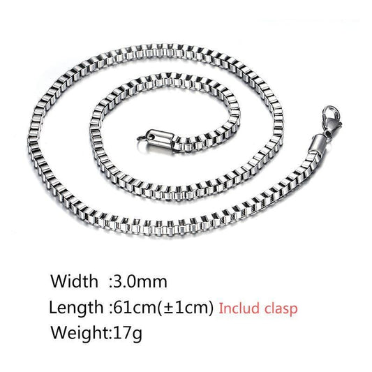 Stainless Steel Box Necklaces