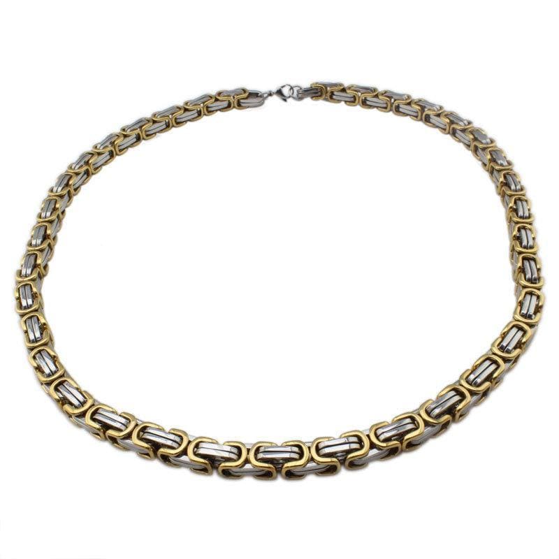 Stainless Steel Silver Gold Chain Necklace for Men